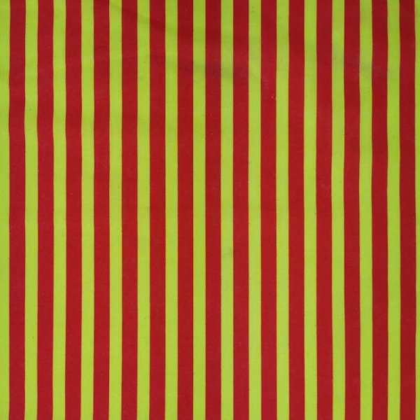 Polycotton Stripes Red and Yellow